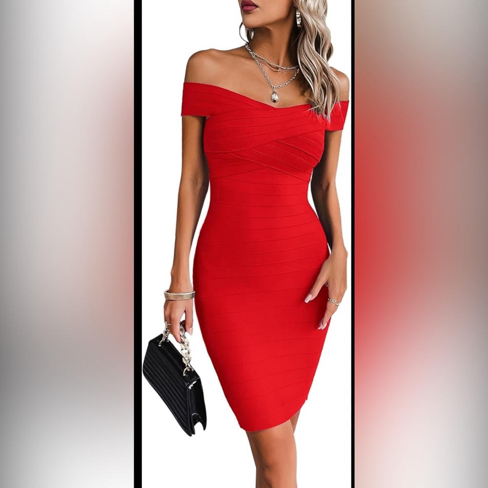 Elegant Red Bodycon Dress